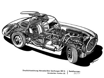 Gullwing cutaway